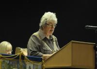 Sheila Halliday Pegg reading the lesson